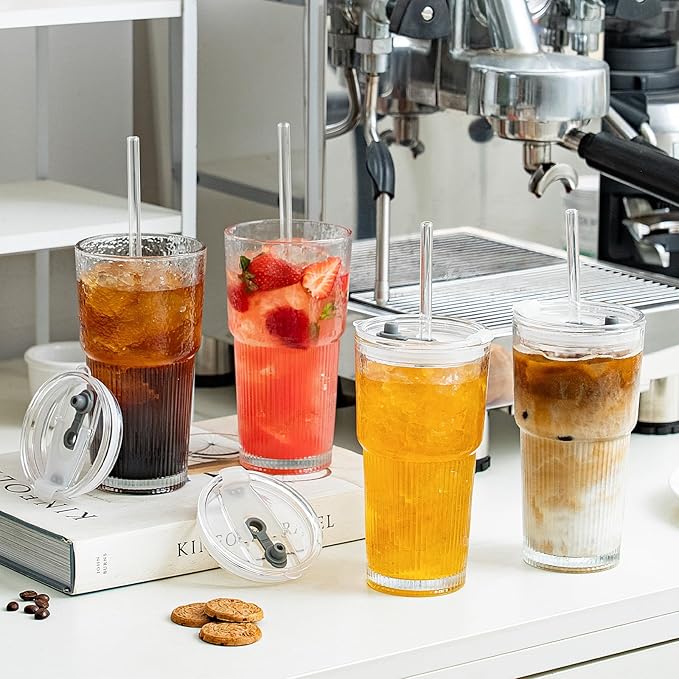 SoulTimes 20oz Wave Ribbed Glass Tumbler - Image 2