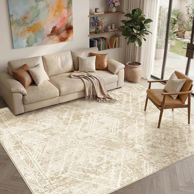 BESTSWEETIE Area Rug 5x7 Rug Machine Washable Non-Slip Low Pile Print Pattern by BESTSWEETIE
