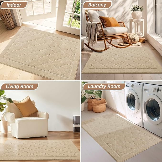 BEQHAUSE Dirt Trapper Door Mat 20" x 32", Doormat Non-Slip Entryway Rugs - Image 8