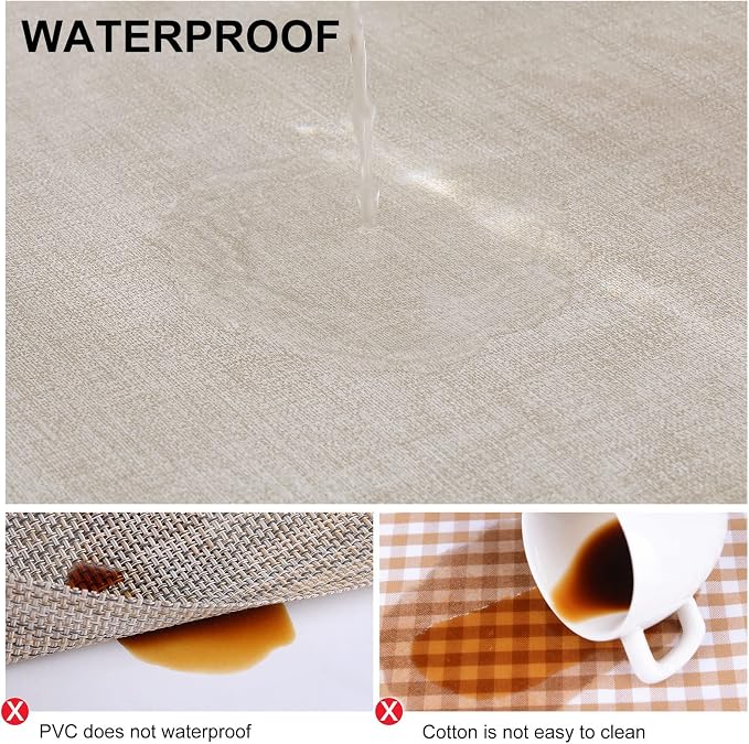 Faux Leather Heat Resistant Placemats 4 Packs, Waterproof Wipeable Dining PU - Image 4