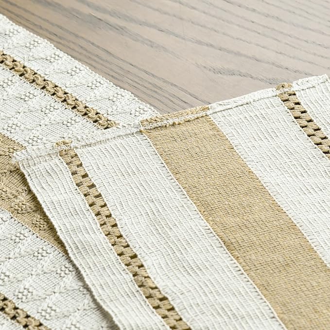 Artoid Mode Burlap Brown Rustic Woven Table Runner 12x108 Inch | Holiday - Image 5