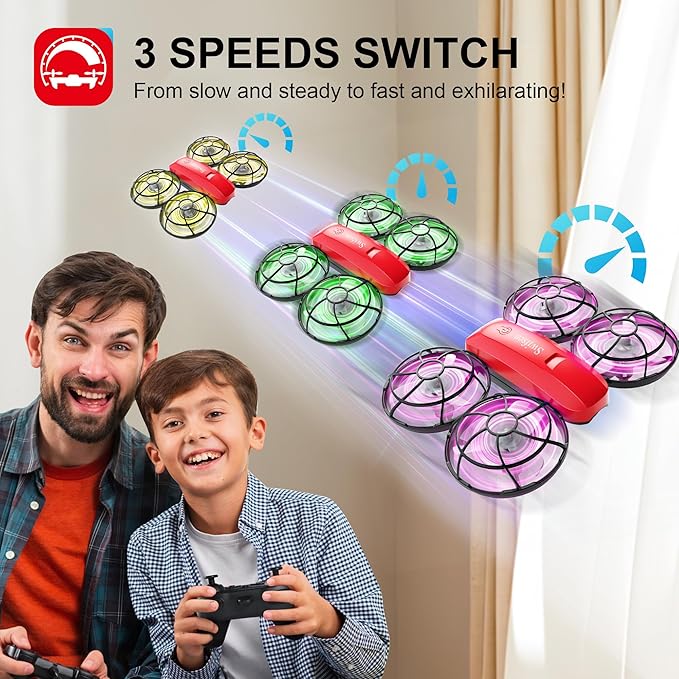 Drone with Camera for Kids and Beginner,Birthday Gift Toy for Boys and Girl,Indoor Quadcopter Plane for Boy,Small Helicopter with Auto Hovering, 3D Flips, Headless Mode,2 Batteries