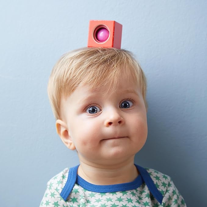 HABA Fun with Sounds Wooden Discovery Blocks for Toddlers with Acoustic Sounds, Toddler Toys for Preschool Learning Activities, (Made in Germany)