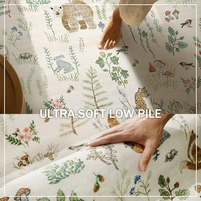 9x12 Area Rugs for Living Room: Washable Bedroom Rug Vintage Stain Resistant - Image 5