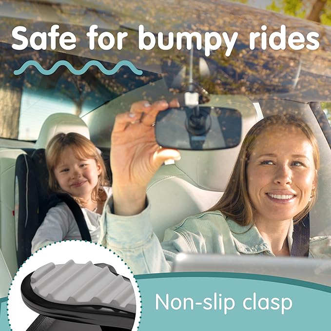 Onco Forward Facing Baby Car Mirror - Clip On Car Mirror for Baby, 100% Shatterproof & Shakeproof, Newborn Essentials