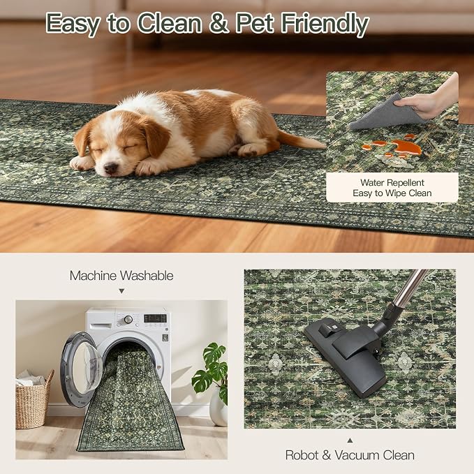 Lofus 2'6"x14' Area Rug for Hallways, Low Pile Soft Carpet Runner for Kitchen - Image 7
