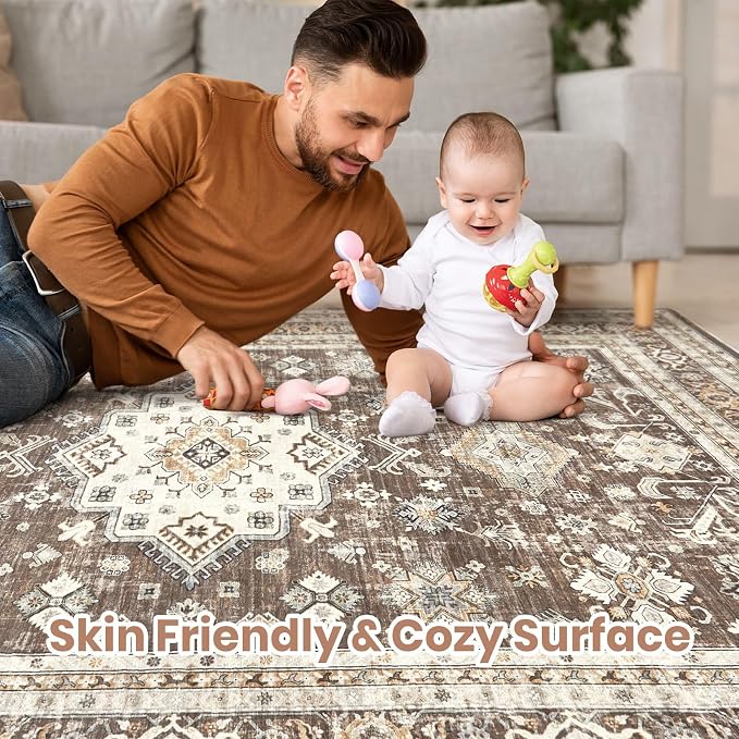 Vintage Living Room Area Rug 5x7 - Image 3