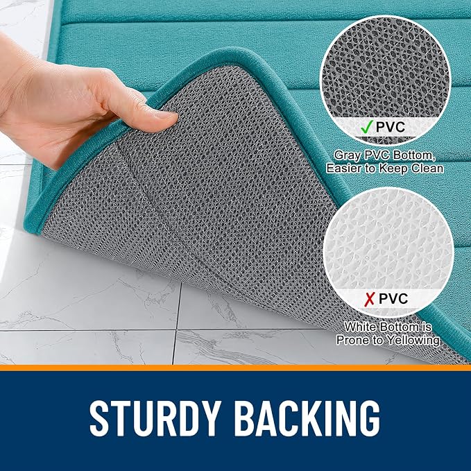 OLANLY Memory Foam Long Bathroom Rugs Runner 70x24, Super Soft Absorbent Bath - Image 7