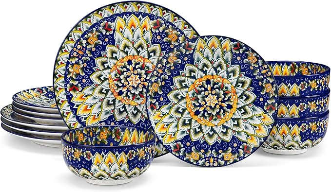 vancasso 12 Pieces Dinnerware Sets, Porcelain Dishes Set by vancasso
