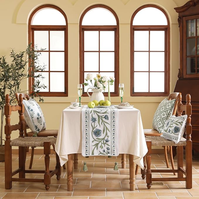 Designer French Linen Table Runner, Dining Table, Kitchen Decor, Thanksgiving - Image 2