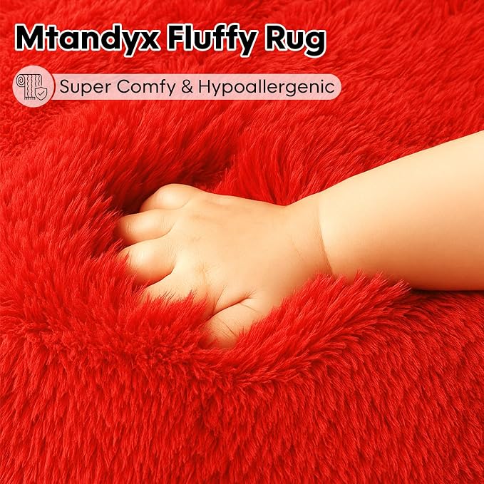 8x10 Area Rugs Living Room, Large Plush Fluffy Bedroom Carpet, Non-Slip - Image 2