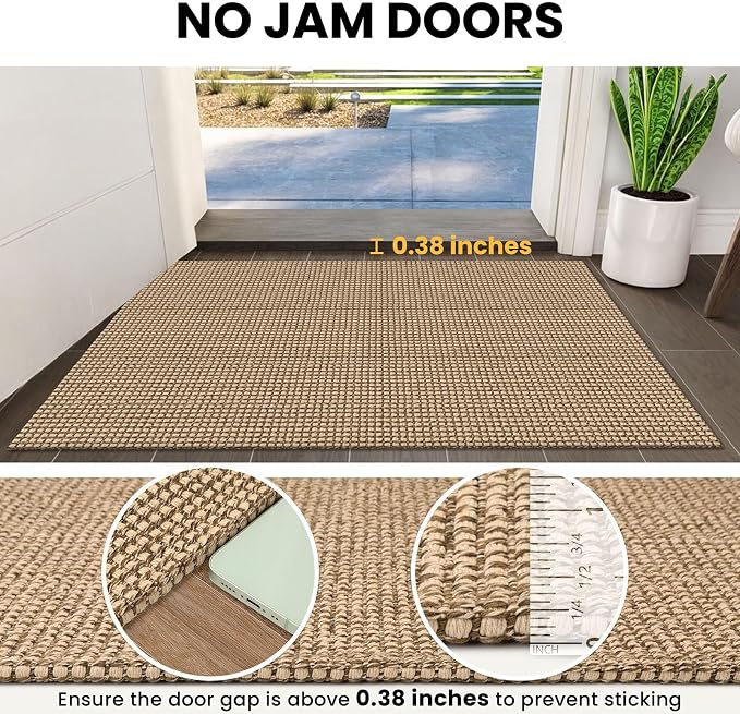 IOHOUZE Small Area Rug 2x3 Washable Woven Rugs - Image 3