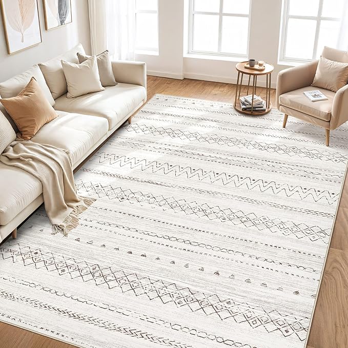cotiled 8x10 Area Rugs Living Room Rug: Washable Boho Rugs - Image 7