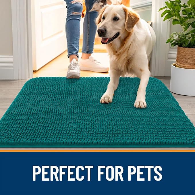 OLANLY Dog Door Mat for Muddy Paws 47x32, Absorbs Moisture and Dirt, Absorbent - Image 6