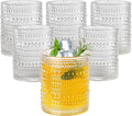Amyoole Hobnail Drinking Glasses Set of 6, 12oz Bar Tumbler Glassware | Clear by Amyoole