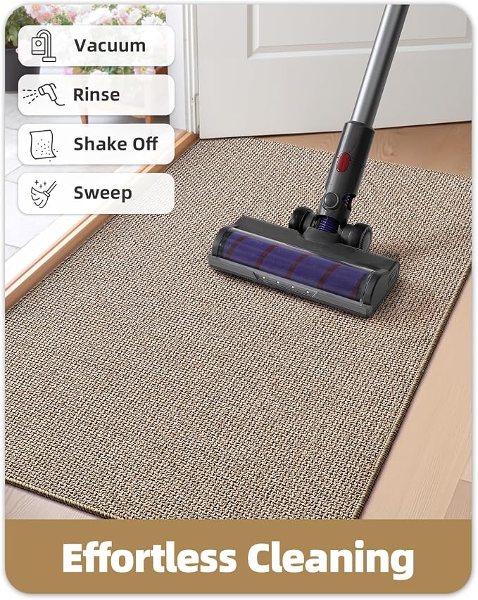 Color&Geometry Ultra Thin Indoor Door Mat 32"x48", Non Slip Rubber Backed Dirt - Image 8