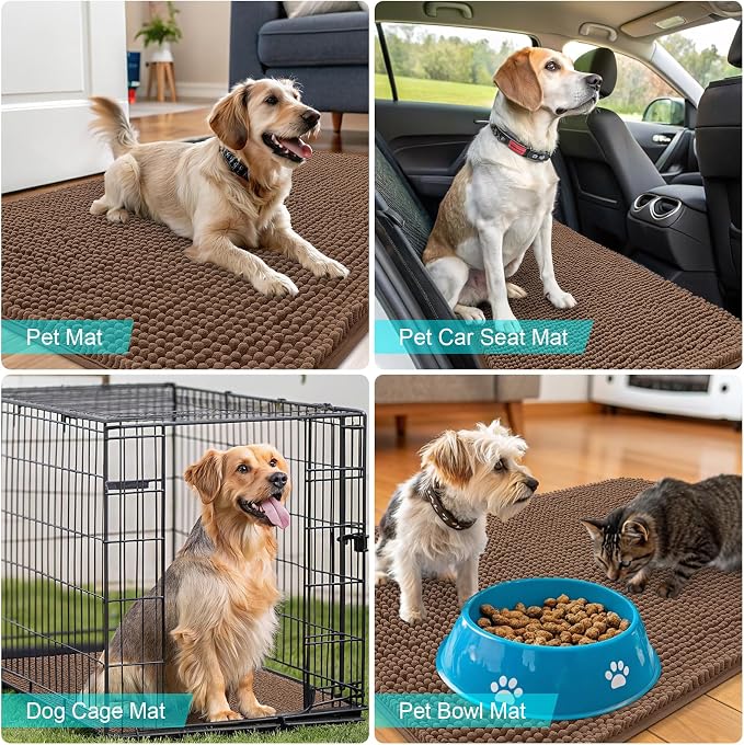 OLANLY Dog Door Mat for Muddy Paws 24x16, Absorbs Moisture and Dirt, Absorbent - Image 7