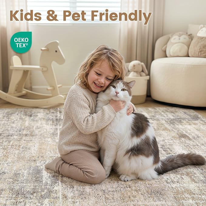 cotiled Washable 9x12 Area Rug for Living Room - Image 4