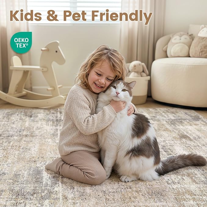 cotiled Washable 7x9 Area Rug for Living Room - Image 4
