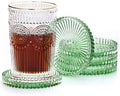 JUXYES Set of 5 Heat-Resistant Clear Glass Coaster by JUXYES