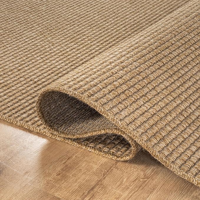 CAMILSON Easy Jute Rug 9x12, Large Indoor Outdoor Natural Color Farmhouse Area - Image 4