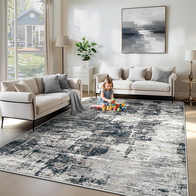 XLUEZ 6x9 Area Rugs for Living Room, Washable Modern Abstract Large Area Rug by XLUEZ