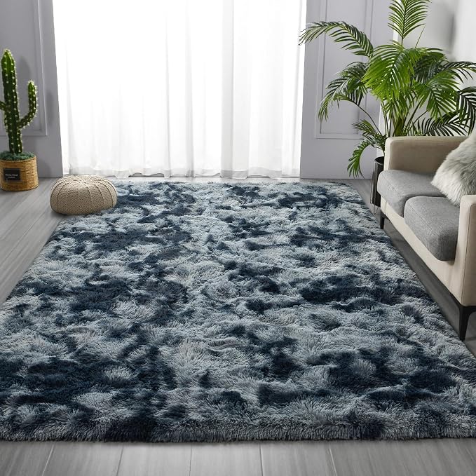 Deerhoo Large Shag Area Rugs 9 x 12, Tie-Dyed Plush Fuzzy Rugs - Image 2