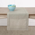 Solino Home 100% Pure Linen Table Runner Natural Hemstitch, 14 x 156 in | by SolinoHome
