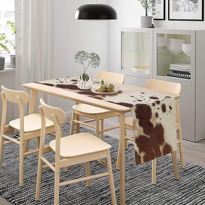 Cow Print Table Runner, 13x120 Inch - Image 3