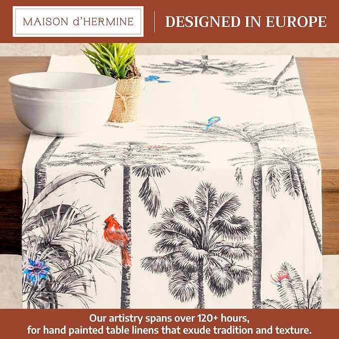 Maison d' Hermine Table Runner 100% Cotton 14.50" x 90" | Table Runners 90 - Image 2