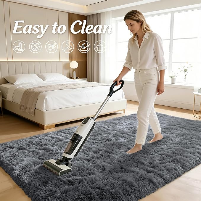 OLANLY 6x7 Area Rugs for Living Room Bedroom, Machine Washable Soft Fluffy - Image 8