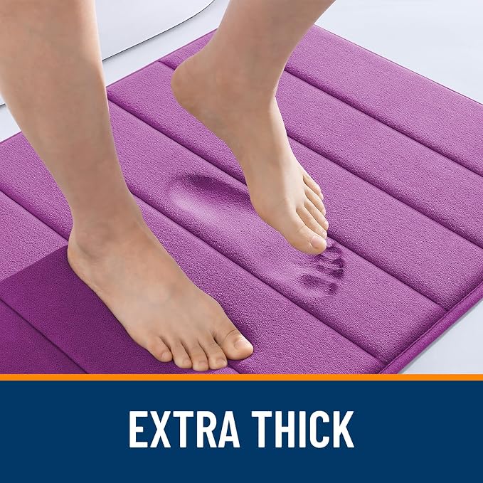 OLANLY Memory Foam Long Bathroom Rugs Runner 47x20, Super Soft Absorbent Bath - Image 6