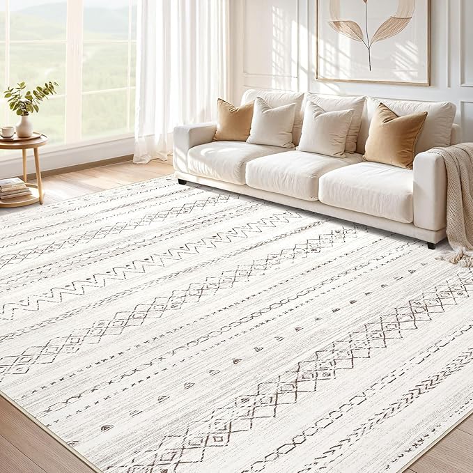 cotiled 9x12 Area Rugs Living Room Rug: Washable Boho Rugs by COTILED