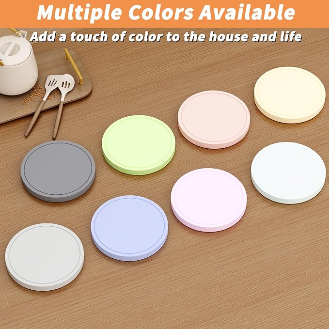Azhou 6Pcs Drink Coaster with Holder, Lavender Absorbent Coasters - Image 5