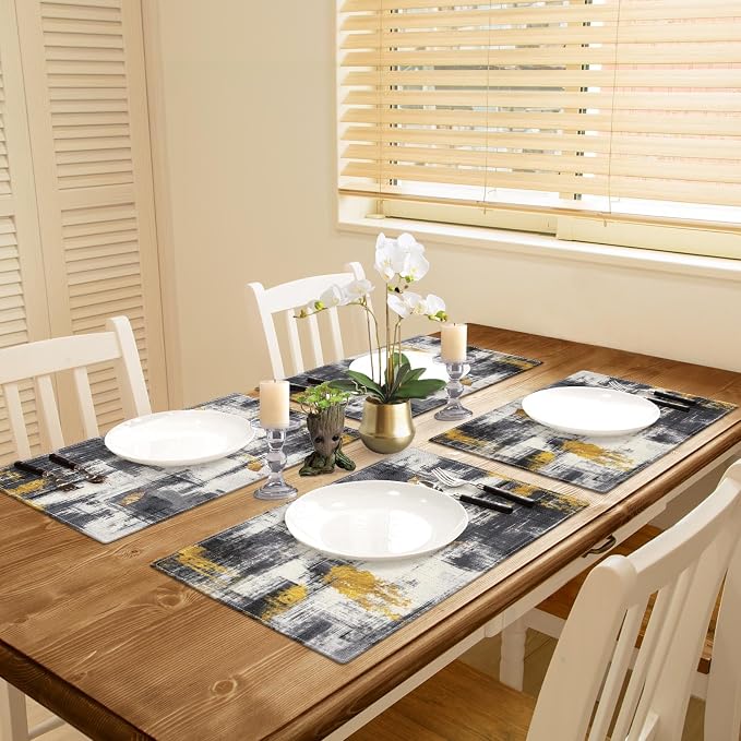 Emvency Farmhouse Placemats Set of 4, 12x18 Inch - Image 5