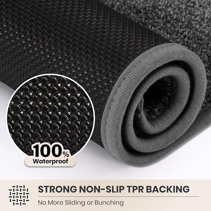 PURRUGS Dirt Trapping Door Mat 48" x 48", Non-Slip Machine Washable Entryway Rug - Image 5