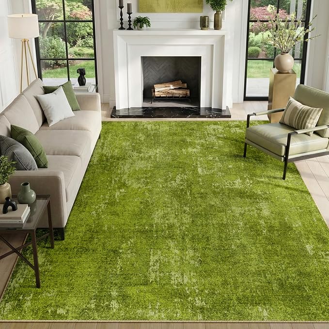 RELEANY Washable Area Rugs 9'x12' Non-Slip Modern Abstract Soft by RELEANY