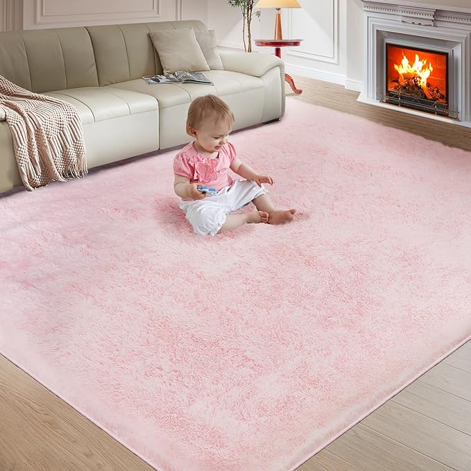 Ultra Soft Rug for Living Room, 9X12 Fluffy Shag Area Rug for Bedroom, Modern by Fairblink