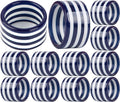 Navy Blue Epoxy Resin Napkin Rings Set of 12 | Premium epoxy resin, holiday by CLEENTABLE