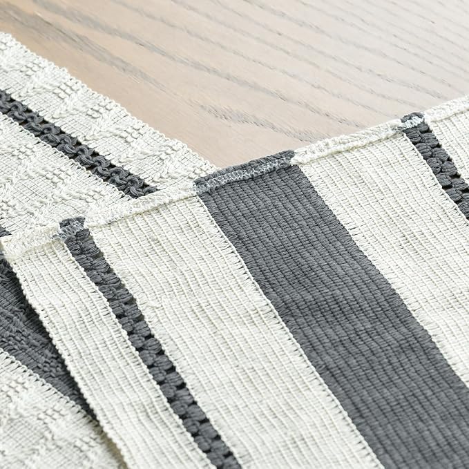Artoid Mode Dark Green Rustic Woven Table Runner 12x90 Inch | Holiday Farmhouse - Image 5
