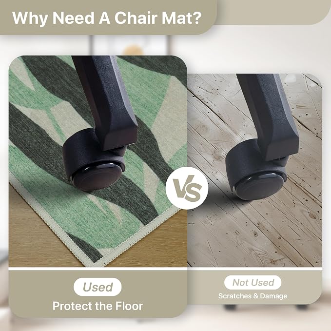 36"x48" Office Chair Mat for Hardwood Tile Floor, Under Desk Carpet Protector - Image 4