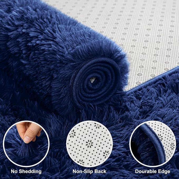 Shag Area Rugs for Living Room Bedroom, Large Ultra Soft Fluffy Area Rugs for - Image 5
