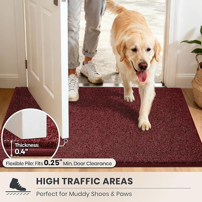 PURRUGS Dirt Trapping Door Mat 24" x 59", Non-Slip Machine Washable Entryway Rug - Image 6