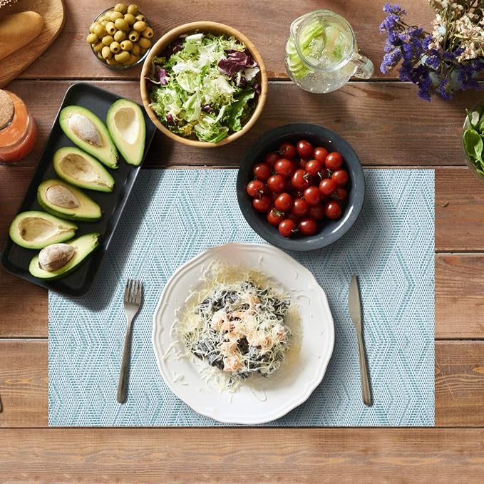 Aofmee Placemats Set of 6, Heat Resistant Place Mats, Washable Durable PVC - Image 5