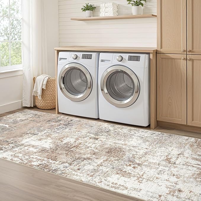Runner Rug Kitchen Washable Rugs: 2x6 Non-Slip Abstract Soft Modern Stain - Image 7