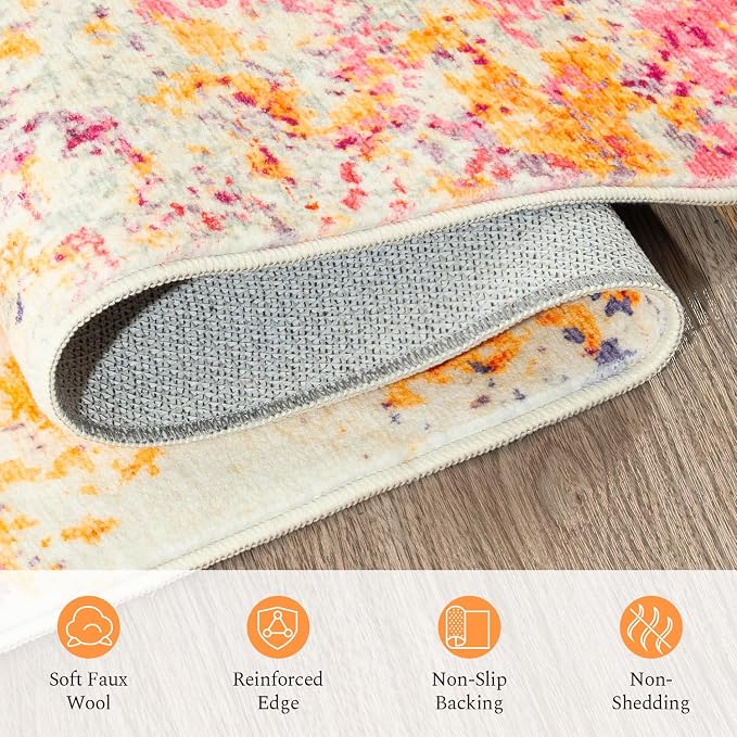 Rugflix 2x6 Runner Rug for Entryway, Kitchen Rugs Soft Non-Slip Washable - Image 7