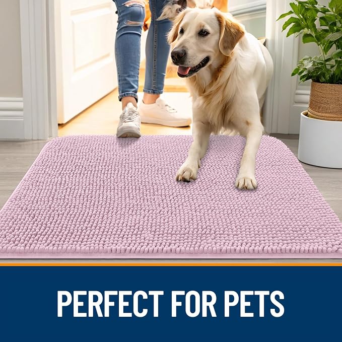 OLANLY Dog Door Mat for Muddy Paws 40x24, Absorbs Moisture and Dirt, Absorbent - Image 6