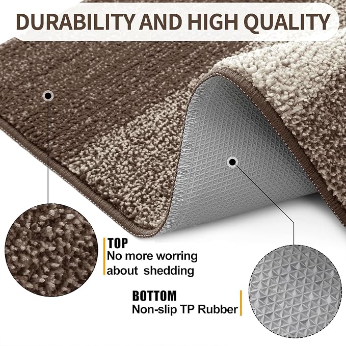 Kitinjoy Indoor Outdoor Door Mat, 40x24 Non-Slip Absorbent Dirt Trapper - Image 3