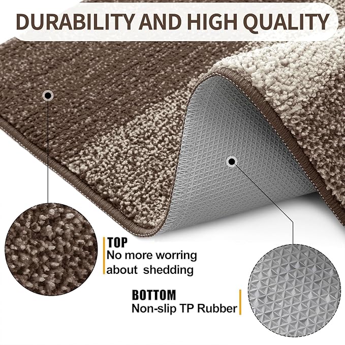 Kitinjoy Indoor Outdoor Door Mat, 48x30 Non-Slip Absorbent Dirt Trapper - Image 3