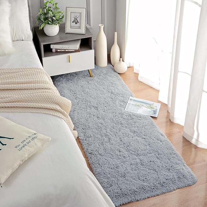Chicrug Soft Runner Rugs for Bedroom Living Room Plush Fluffy Rug 2x8 Feet - Image 3